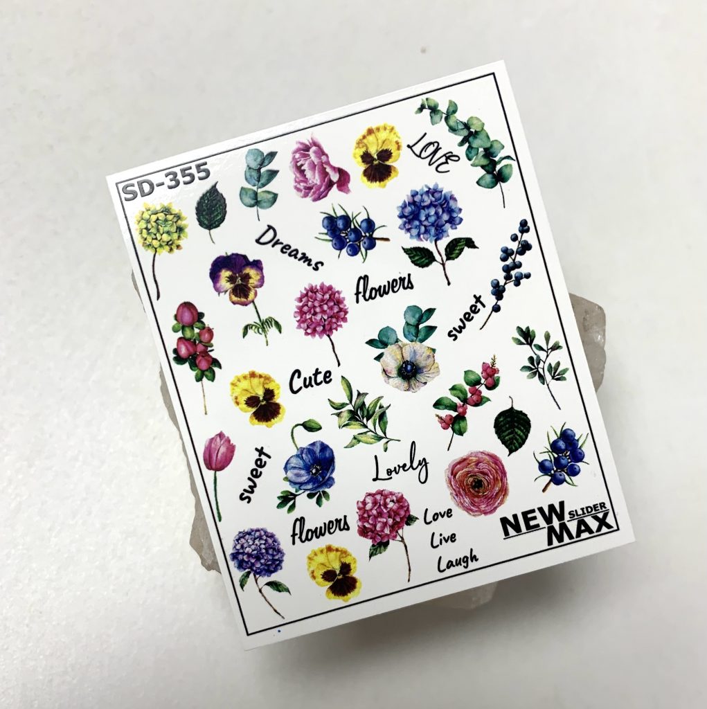 Sticker blanco Flores SD355